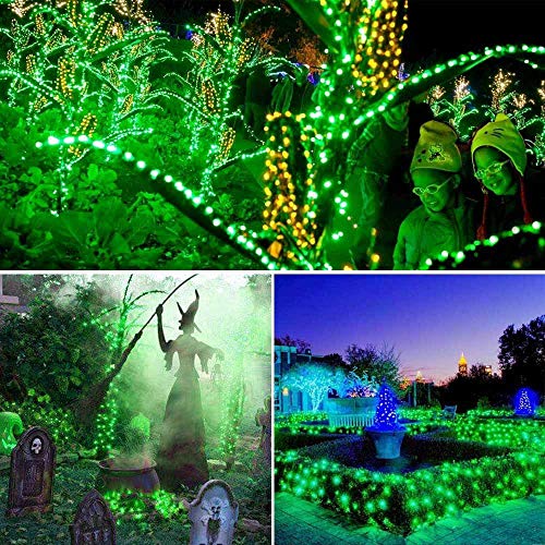 KOMOON Rope Lights 39 Ft 120 LED Battery Operated String Lights Waterproof Christmas Decorative Fairy Lights for Outdoor Indoor Party Patio Garden Yard Holiday Wedding (Green)