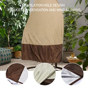 RTWAY Patio Hanging Chair Cover, Egg Swing Chair Cover Waterproof Heavy Duty Outdoor Furniture Protector Cover, 74.8'' L x 45.3''W