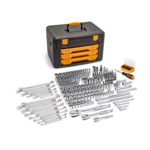 gearwrench 243 pc. 12 pt. mechanics tool set in 3 drawer storage box - 80972