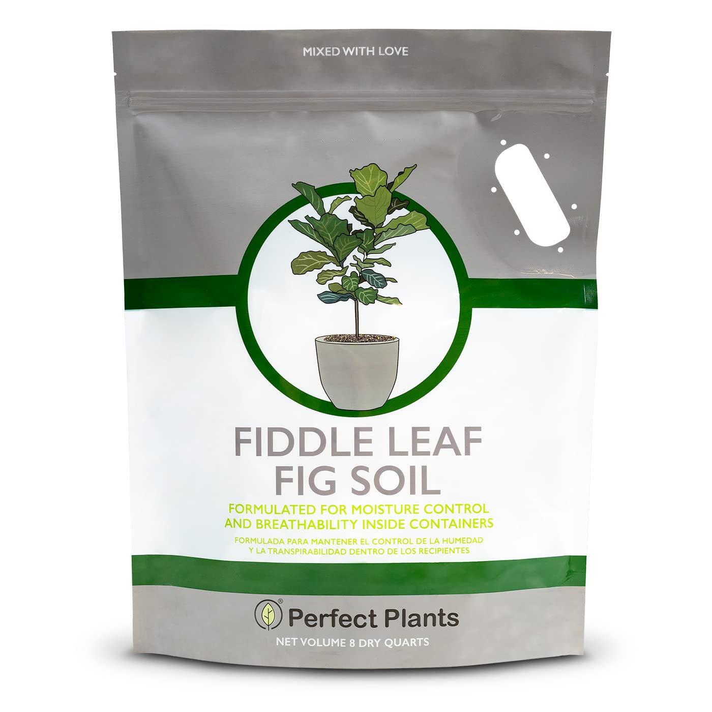 Fiddle Leaf Fig Soil by Perfect Plants 8QTS, Premium Professional Blend for All Fiddle Leaf Figs