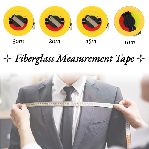 Fiberglass Site Measurement Tape Measure Compact Soft Rulers Measuring Tool for Construction Survey(30m)