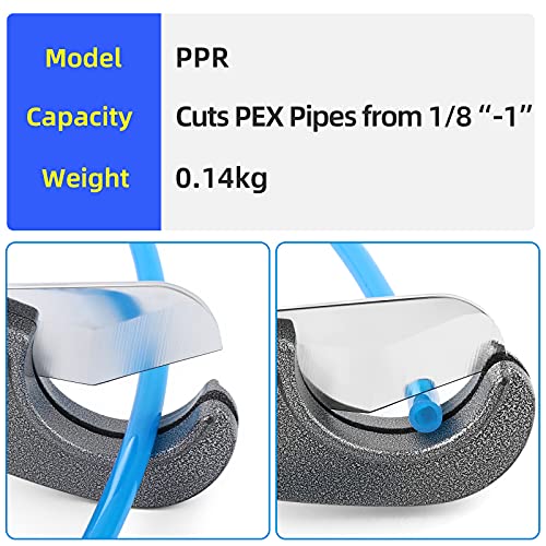 TAILONZ PNEUMATIC Single Stroke Plastic Pipe and Tubing Cutter, 1/8-inch to 1-5/8-inch