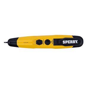 sperry instruments vd6509 adjustable non-contact detector with flashlight, cetlus listed, 1, 5 clams/master voltage tester, yellow