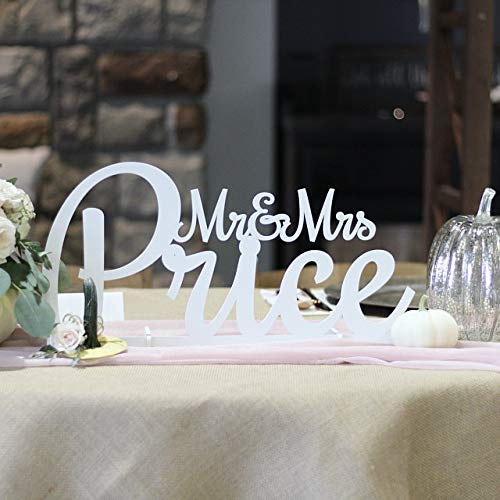 Mr & Mrs Sign - Custom Wedding Name sign - Script Surname - Personalized Wedding Sign - Sweetheart table - ROCH FONT