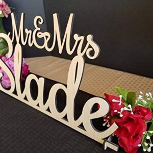 Mr & Mrs Sign - Custom Wedding Name sign - Script Surname - Personalized Wedding Sign - Sweetheart table - ROCH FONT