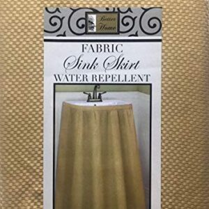 Better Home Mosaic Fabric Sink Skirt, Self Stick, Water Repellent, Sand