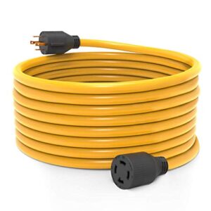 geninterlock 30 amp generator cord 50' ft, l14-30 molded ends, 10 gauge copper wire ul listed for portable generator