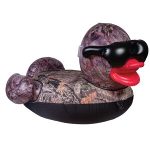 game 56794-bb towable tuff duck, 6 feet wide, holds up to 400 pounds premium inflatable, giant, mossy oak
