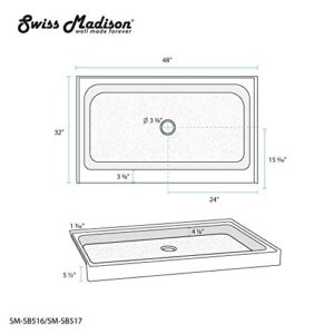 Swiss Madison SM-SB516 Voltaire 48x32 Shower Base