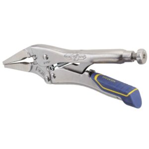 irwin vise-grip locking pliers, fast release, long nose with wire cutter, 9-inch (irht82582)