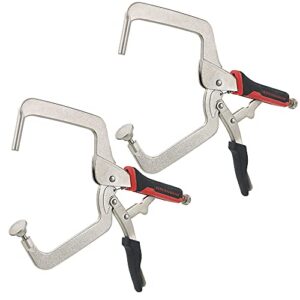 monster & master pocket hole clamp, right angle clamp for woodworking and pocket hole joinery, 11 inch, 2 pack, mm-wwc-003x2.