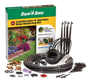 rain bird lnddripkit drip irrigation landscape/garden watering kit with drippers, micro-bubblers, micro-sprays