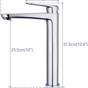 Leekayer Bathroom Vessel Sink Faucet Chrome Single Handle Tall Tap One Hole Deck Mount Lavatory Mixer Tap