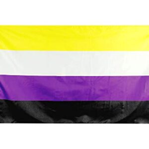 Flaglink Nonbinary Pride Flag 3x5Fts - LGBTQIA Non Binary NB Gender Rainbow Banner