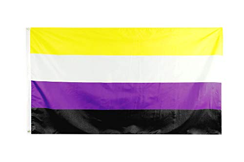 Flaglink Nonbinary Pride Flag 3x5Fts - LGBTQIA Non Binary NB Gender Rainbow Banner