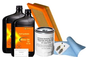 replacement for generac 0j93230ssm 20kw-22kw sm 999 maintenance kit (synthetic oil) by universal generator parts