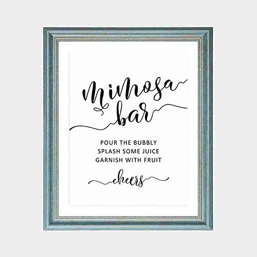 Mimosa Bar Sign Mimosa Bar Signage Party Decor Wedding Sign Wedding Decor Bridal Shower Sign Baby Shower Sign UNFRAMED 8x10 inch