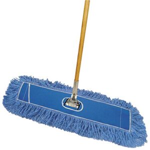 choice shipping supplies deluxe looped-end dust mop kit, 36', blue, 1/each