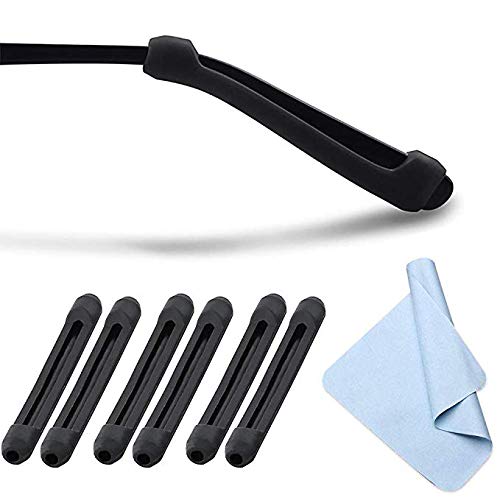 XIANEWS Silicone Eyeglasses Temple Tips Sleeve Retainer,Anti-Slip Elastic Comfort Glasses Retainers