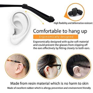 XIANEWS Silicone Eyeglasses Temple Tips Sleeve Retainer,Anti-Slip Elastic Comfort Glasses Retainers