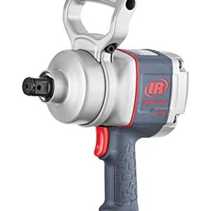 Ingersoll Rand 2175MAX 1" Pistol Grip Impact Wrench, Air Powered, Up to 2000 ft lbs Reverse Torque Output, Lightweight, 360 Degree Adjustable Handle, Steel Core, Gray