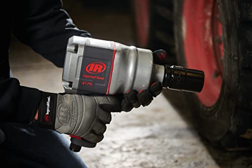 Ingersoll Rand 2175MAX 1" Pistol Grip Impact Wrench, Air Powered, Up to 2000 ft lbs Reverse Torque Output, Lightweight, 360 Degree Adjustable Handle, Steel Core, Gray