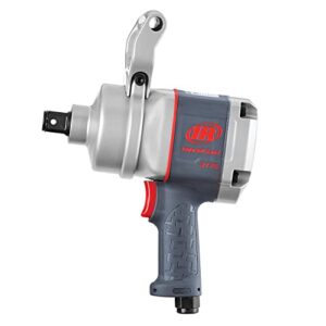 Ingersoll Rand 2175MAX 1" Pistol Grip Impact Wrench, Air Powered, Up to 2000 ft lbs Reverse Torque Output, Lightweight, 360 Degree Adjustable Handle, Steel Core, Gray