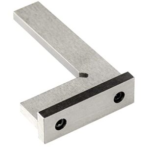 Precision Machinist Square 3 Inch Engineer Square 90 Degree Right Angle Ruler Ground Hardened Steel with Seat 3 x 2 Inch