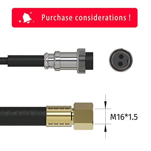 WP26 Tig Welding Torch Air-Cooled Tig Welding 13 Feet Cable,Connector: M16*1.5 Two-pin socket