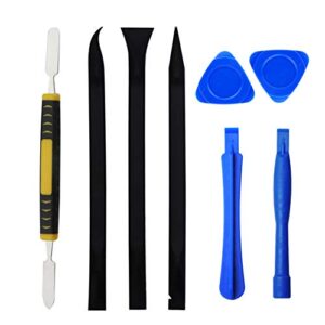 8 pieces metal & plastic spudger set pry stick opening tool with triangle picks opener for iphone ipad macbook laptop computer repair