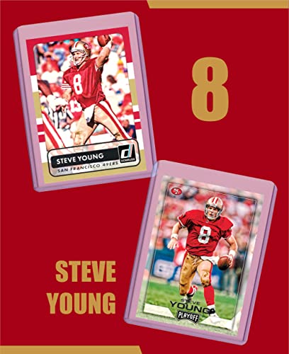 Steve Young Football Cards (5) Assorted Bundle - San Francisco 49ers Trading Card Gift Set