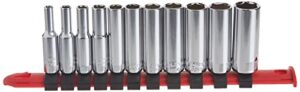 craftsman socket set, metric, 1/4" drive, 6 pt., 11piece (cmmt12051)