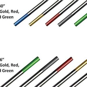 WeldingCity 10-pk Premium TIG Welding Tungsten Electrode 1/16"-3/32" x 7" ASSORTED ALLOYING Green-Red-Gray-Gold-Blue