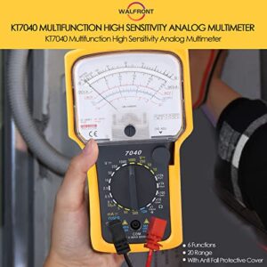 Analog Multimeter, KT7040 AC/DC Analog Multimeter High Accuracy Analog Multimeter Voltage Current Pointer Multimeter Tester, Analog Pointer Multimeter