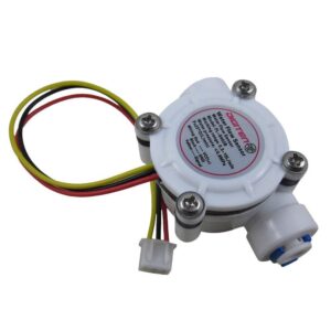 DIGITEN G1/4" Quick Connect Hall Effect Sensor Water Flow Sensor Food-Grade Flowmeter Water Flow Counter Meter 0.3-10L/min - Arduino, Raspberry Pi, and Reverse Osmosis Filter Compatible