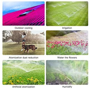 MSDADA 50pcs Micro Spray Adjustable Flow Irrigation Drippers, 1/4 InchGarden Adjustable Sprinkler drip Irrigation Mister Heads with 3 Tee Irrigation Misting Drip Kit