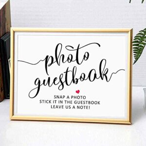 Photo Guestbook Sign, Wedding Sign, Reception Sign, Ceremony Sign, Wedding Guestbook, Rustic Wedding Sign, Wedding Signage, UNFRAMED 8x10 inch