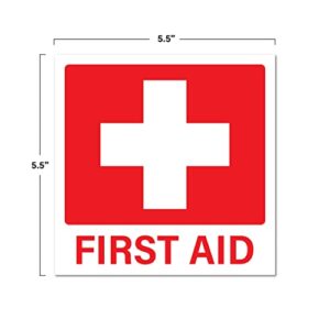 Sutter Signs First Aid Sticker Decals (Pack of 10)