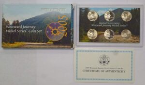 2005 p d s westward journey nickel series 6 coin set pf/ unc