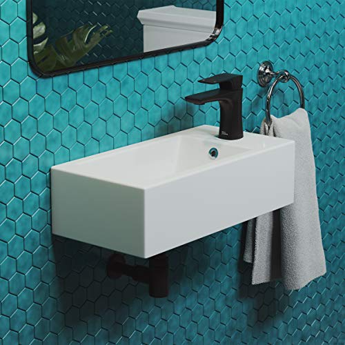 Swiss Madison Well Made Forever SM-WS316 Voltaire Wall Hung Sink, Glossy White