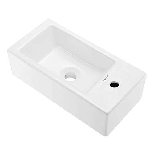 Swiss Madison Well Made Forever SM-WS316 Voltaire Wall Hung Sink, Glossy White