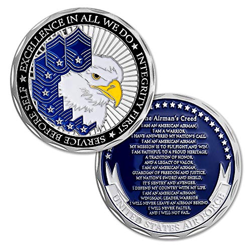 United States Air Force Challenge Coin The Airman's Creed Military Veteran Gift