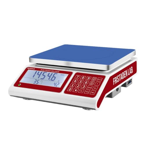 30kg American Fristaden Lab Industrial Counting Scale, Digital Balance for Counting Parts and Coins, 30kg Capacity/0.5g Accuracy, Measures in US or Metric Units, Electronic Gram Scale, 1-Year Warranty