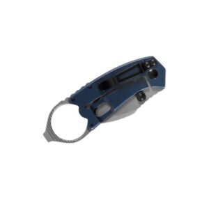 Kershaw Antic Folding Pocket Knife; 1.75-Inch 8Cr13MoV Stainless Steel Bead Blasted Blade, Stainless Steel PVD Coated Handle, Manual Opening, Bottle Opener and Flat Head Screwdriver (8710), Navy