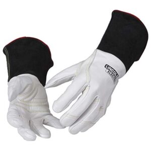 lincoln electric premium tig welding gloves | top grain leather | high dexterity | medium | k2983-m, white