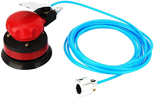 5" Air Random Orbital Palm Sander Powered Wet Orbital Air Palm Sander Pneumatic Portable Handheld 1/4" Inlet Grinding Machine Kit