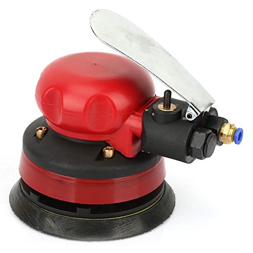 5" Air Random Orbital Palm Sander Powered Wet Orbital Air Palm Sander Pneumatic Portable Handheld 1/4" Inlet Grinding Machine Kit