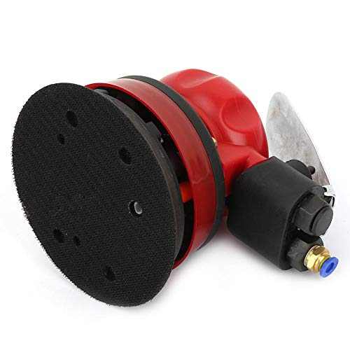 5" Air Random Orbital Palm Sander Powered Wet Orbital Air Palm Sander Pneumatic Portable Handheld 1/4" Inlet Grinding Machine Kit