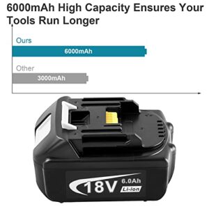 Fancy Buying BL1830 BL1840 Replacement 18V 6000mAh Battery for Makita 18V LXT Lithium-Ion BL1815 BL1830 BL1835 BL1840 BL1845 BL1850 BL1860 LXT400 Cordless Power Tools Battery