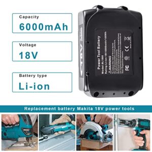 Fancy Buying BL1830 BL1840 Replacement 18V 6000mAh Battery for Makita 18V LXT Lithium-Ion BL1815 BL1830 BL1835 BL1840 BL1845 BL1850 BL1860 LXT400 Cordless Power Tools Battery